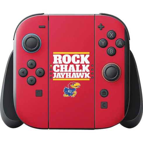 University of Kansas Rock Chalk Jayhawk Nintendo Switch 2 (2025) with Joy-Con Skin